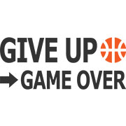 (バスケットボールTシャツ)GIVE UP→GAME OVER