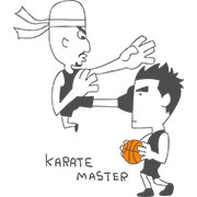 (バスケットボールTシャツ)KARATE MASTER