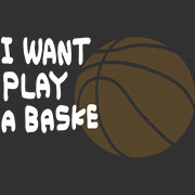 (バスケットボールTシャツ)I WANT PLAY BASKE