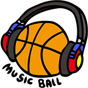 (バスケットボールTシャツ)MUSIC BALL 01