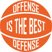 (バスケットボールTシャツ)OFFENSE IS THE BEST DEFENSE