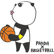 (バスケットボールTシャツ)パンダ×バスケ01